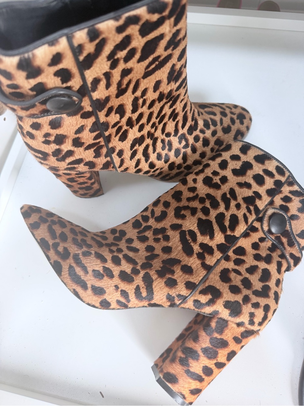 kate spade Leopard Print Ankle Boots in Brown and Black